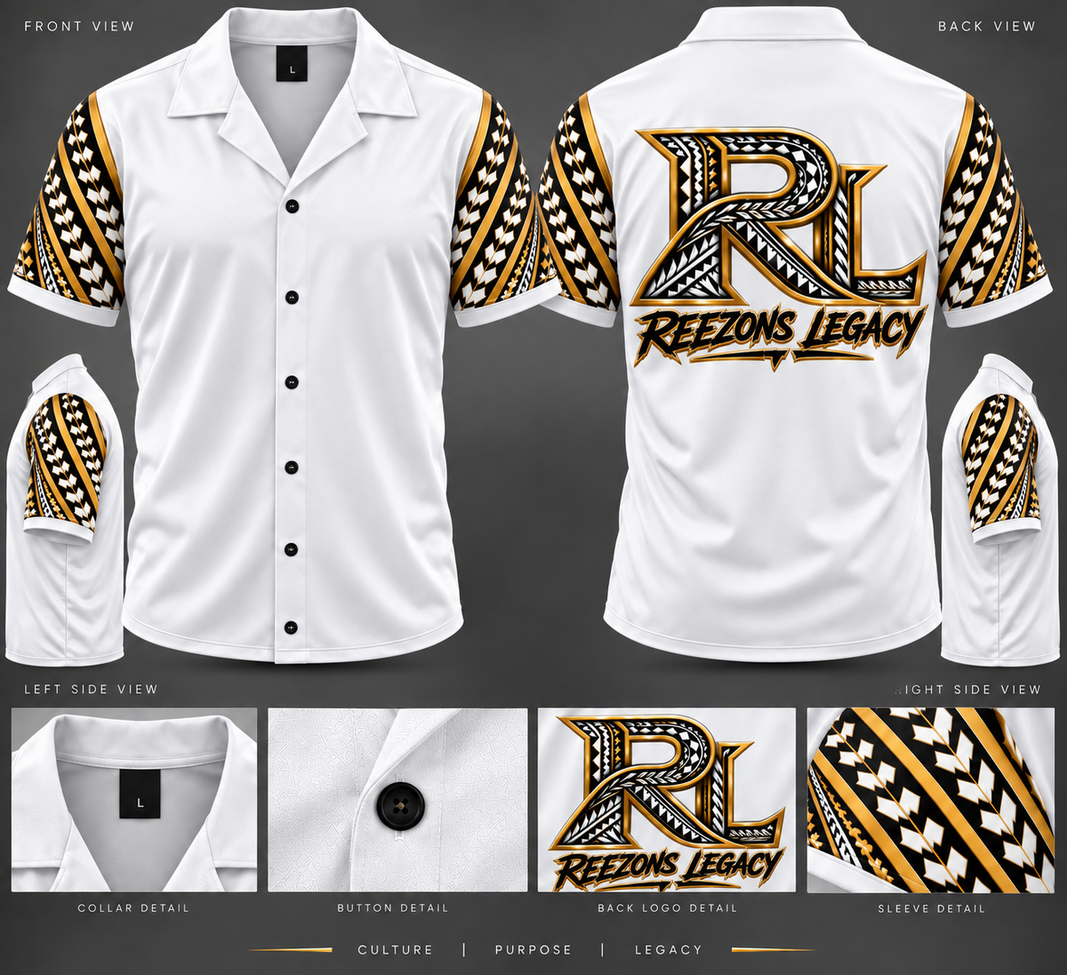 Reezon’s Legacy RL Polynesian Button-Up