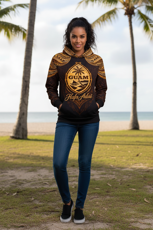 Guam Hoodie Female Model